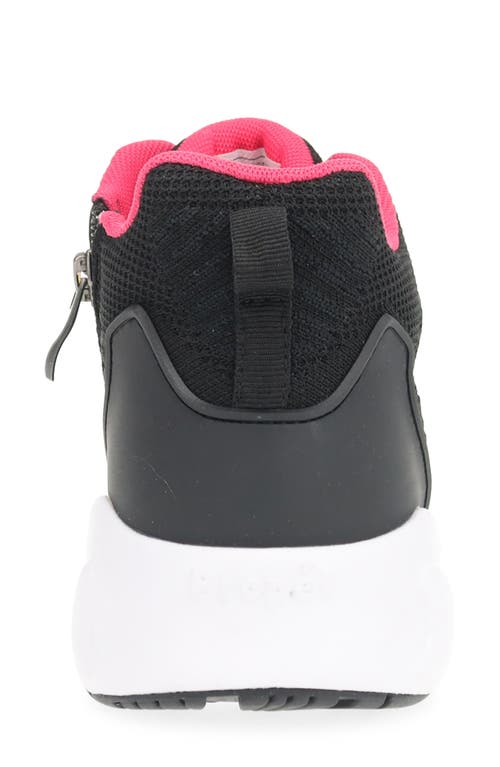 Propét Stability Strive Mid Sneaker In Black/pink