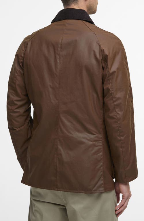 Shop Barbour Ashby Waxed Cotton Jacket In Bark