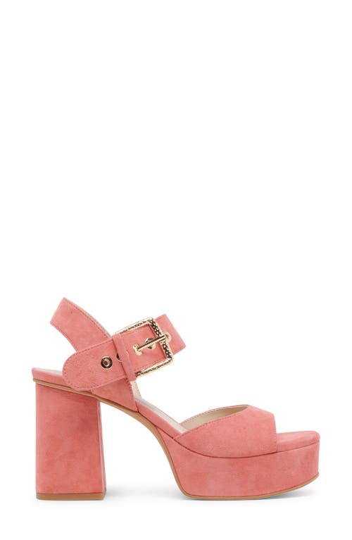 Shop Dolce Vita Bobby Platform Sandal In Coral Suede