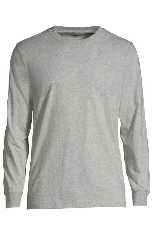 Shop Lands' End Super-t Long Sleeve T-shirt In Gray Heather