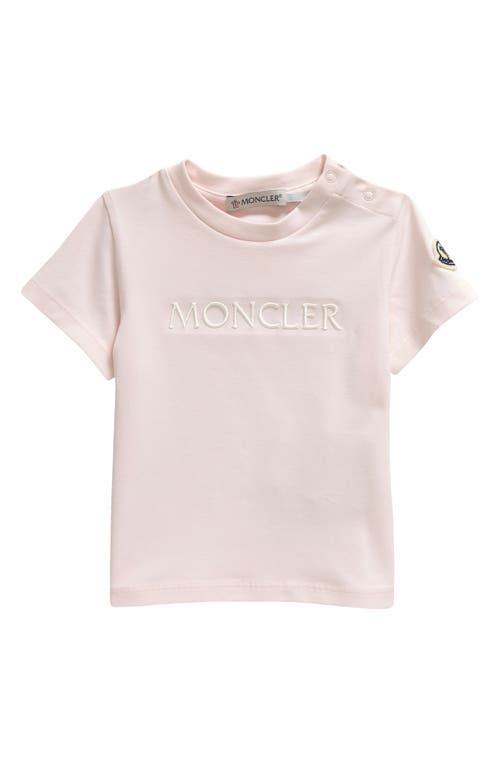 Moncler Kids' Embroidered Logo Stretch Cotton T-Shirt at Nordstrom,