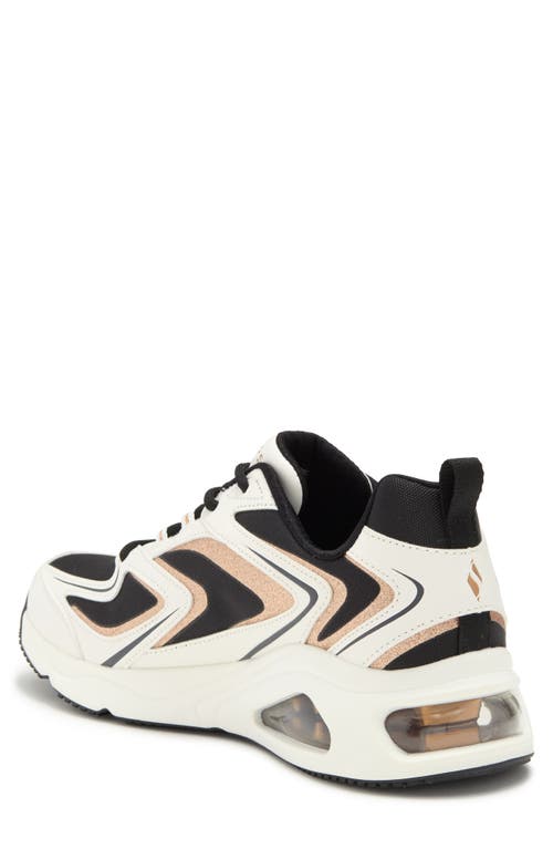 Shop Skechers Tres Air Uno Shimm Airy Sneaker In White/black/gold