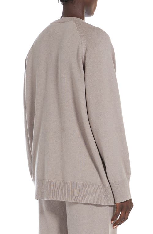 Shop Max Mara Leisure Ampezzo Raglan Sleeve Wool & Cashmere Cardigan In Turtledove