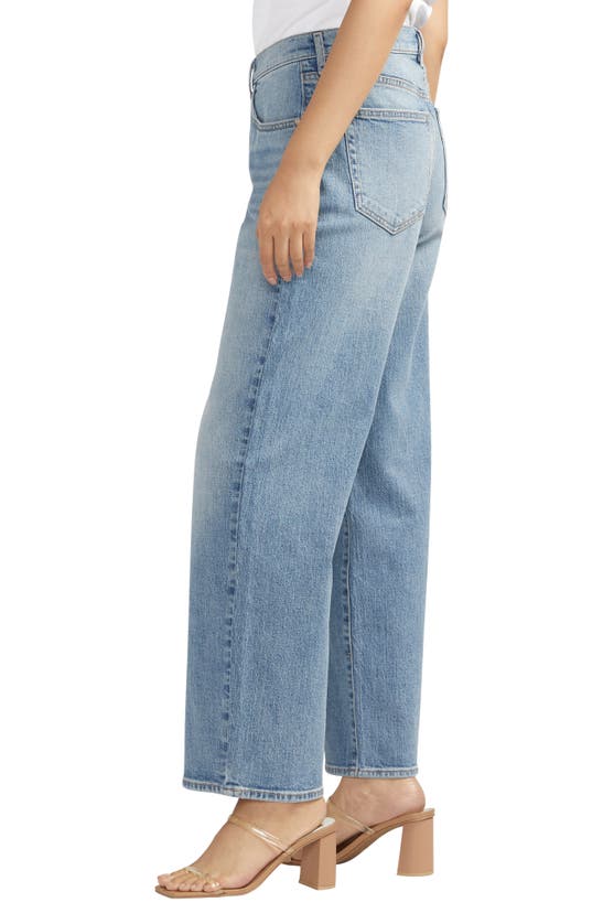 Shop Silver Jeans Co. The Slouchy High Waist Wide Leg Jeans In Indigo