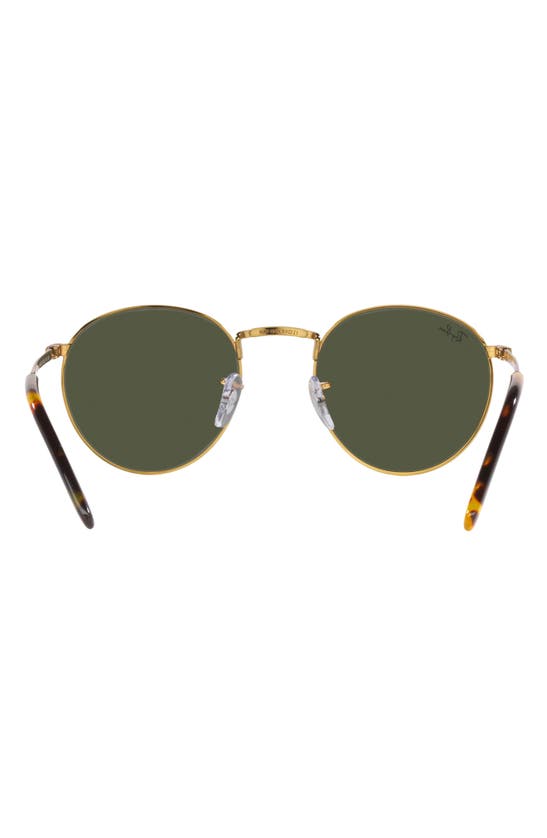 Shop Ray Ban Ray-ban New Round 53mm Phantos Sunglasses In Yellow Gold