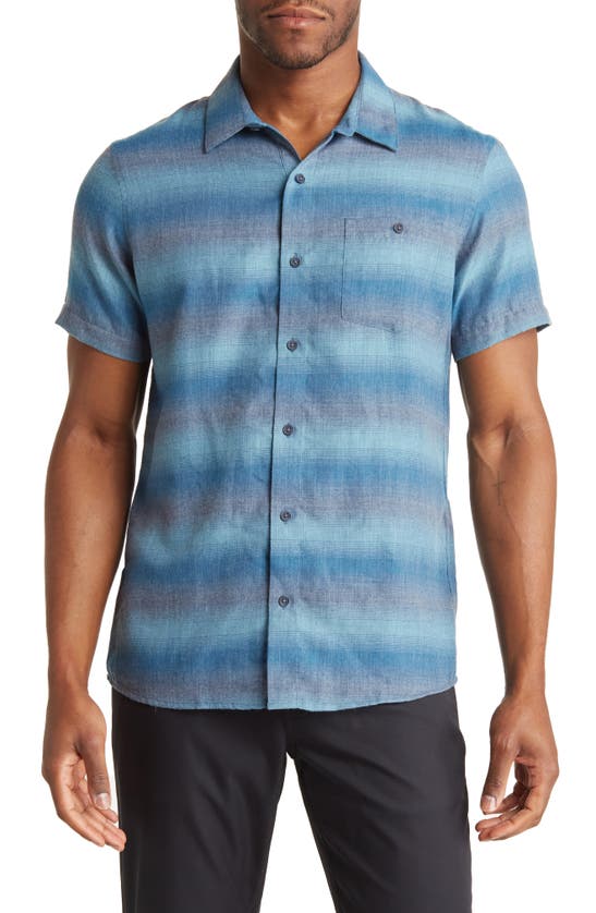 TRAVISMATHEW NEIGHBORS POOL SHORT SLEEVE BUTTON-UP SHIRT