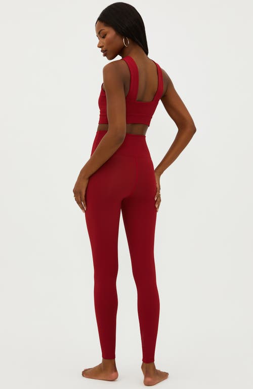 Shop Beach Riot Adia Crop Tank In Rio Red Waffle