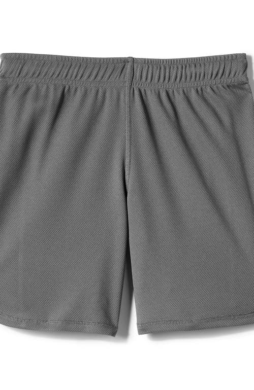 Shop Lands' End School Uniform Girls Mesh Gym Shorts In Stone Gray