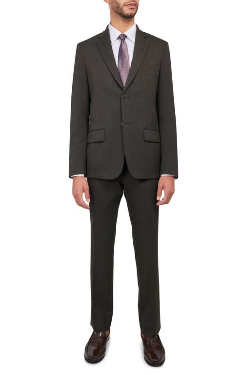 W. R.K Tailored Slim Fit Textured Suit in Brown
