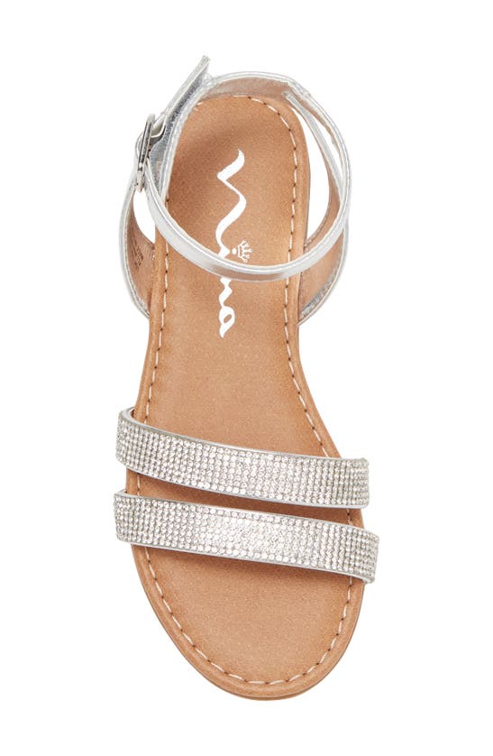 Shop Nina Kids' Cameena Ankle Strap Sandal In Silver Metallic