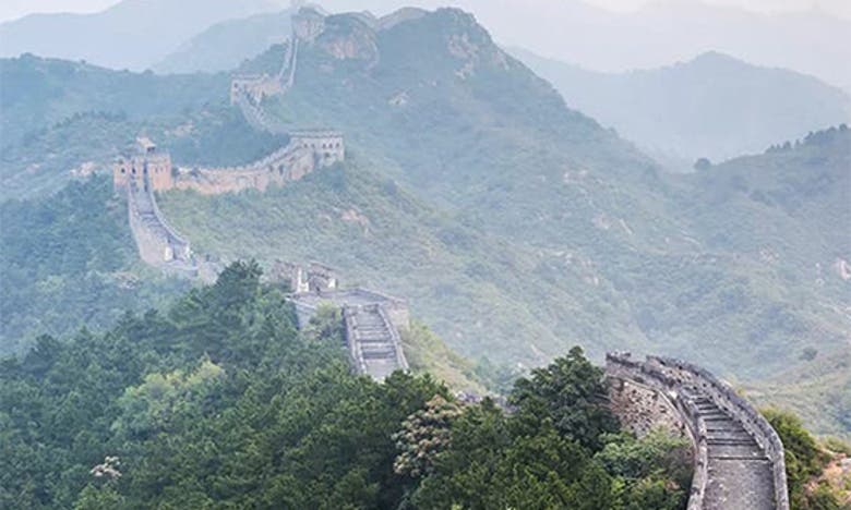 Icanvas The Great Wall Of China By Matteo Colombo Canvas Wall Art In Green Forest Wall
