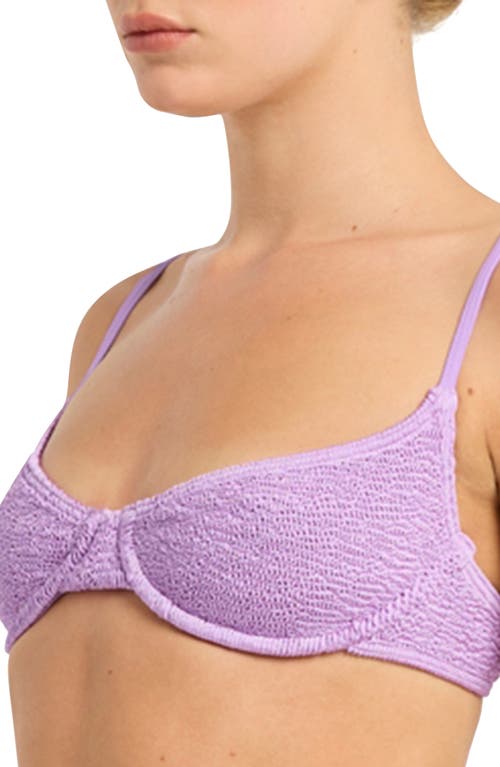 Shop Bondeye Bond-eye Gracie Underwire Bikini Top In Lilac Shimmer