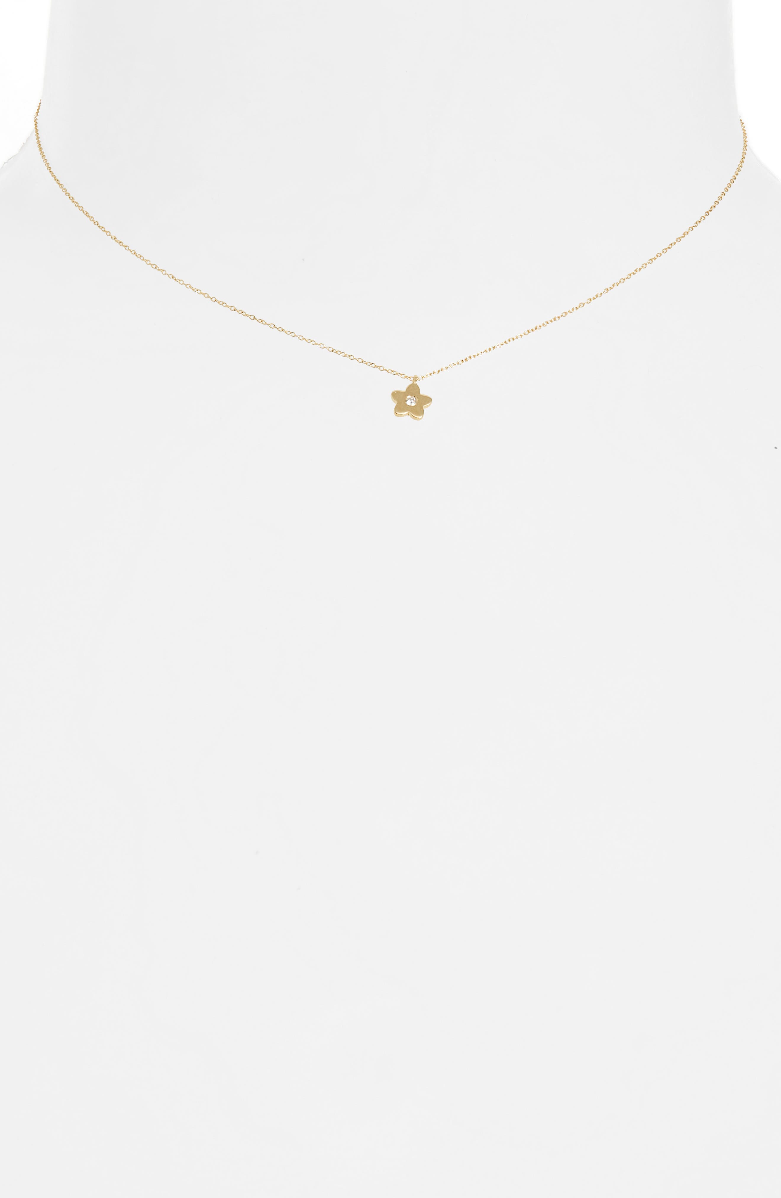 Diamond Flower Pendant Necklace | Nordstrom