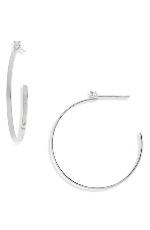 Lana Sunrise Diamond Hoop Earrings in White Gold/Diamond
