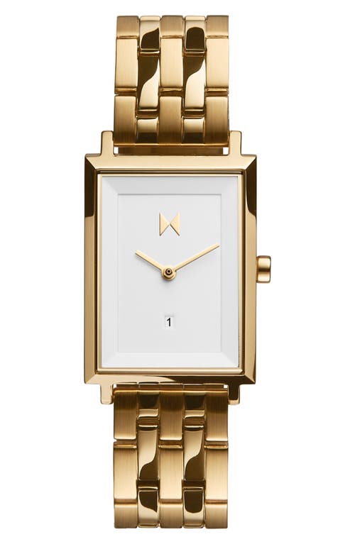 Mvmt Signature Square Bracelet Watch, 24mm In Gold/white/gold