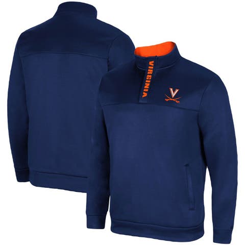 Men's Colosseum Navy West Virginia Mountaineers Tivo Quarter-Zip Jacket