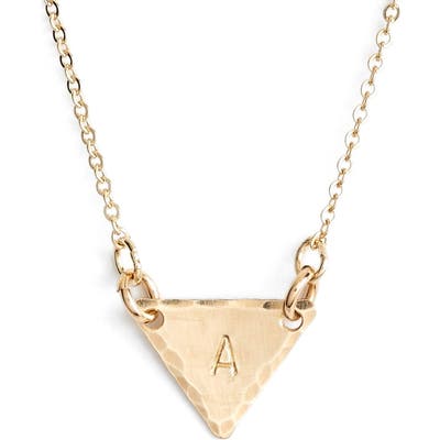 Nashelle 14K-Gold Fill Initial Triangle Necklace