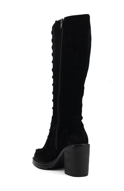 Zigi Artisan Adeline Knee High Boot In Black Suede