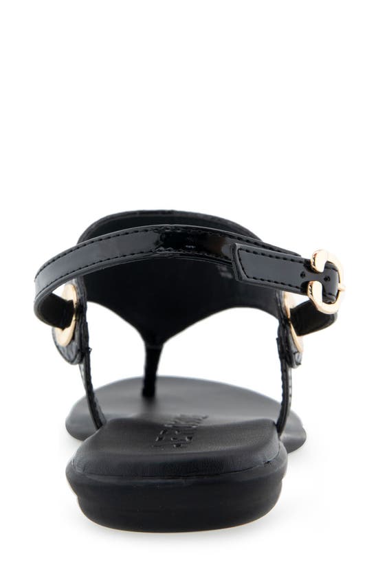 Shop Aerosoles Conclusion Slingback Sandal In Black Snake Patent Pu