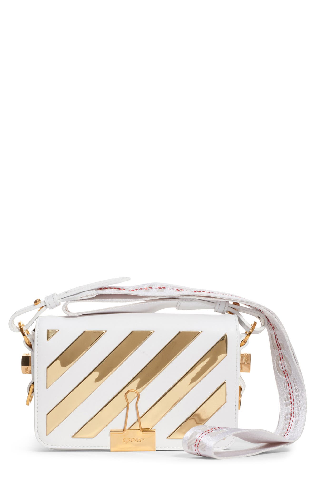 off white mini diagonal flap bag