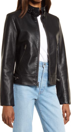 Montgomery Imperialism Evil Levi's® Women's Faux Leather Racer Jacket | Nordstrom
