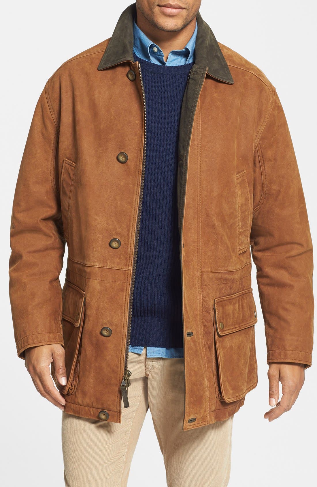 Golden Bear Nubuck Leather Barn Coat | Nordstrom