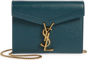 Saint Laurent Cassandre Quilted Leather Wallet on a Chain in Nero at  Nordstrom in 2023