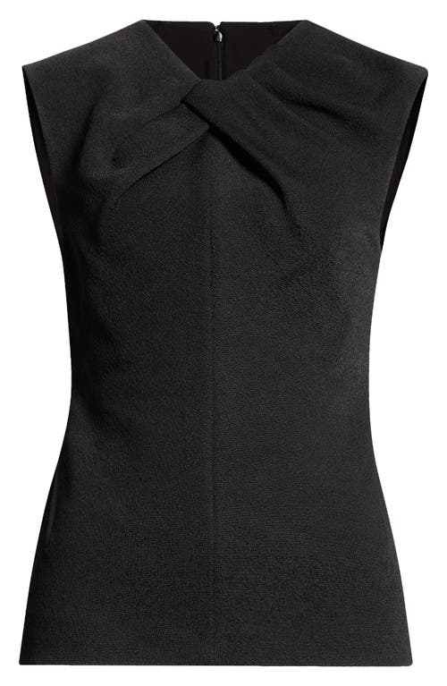 Jil Sander Sleeveless Pleated Neck Top In Black 001