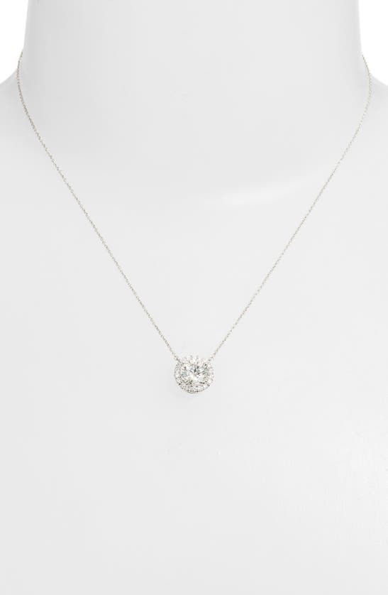 Lightbox 1/2ctw Halo Gold Pendant Necklace