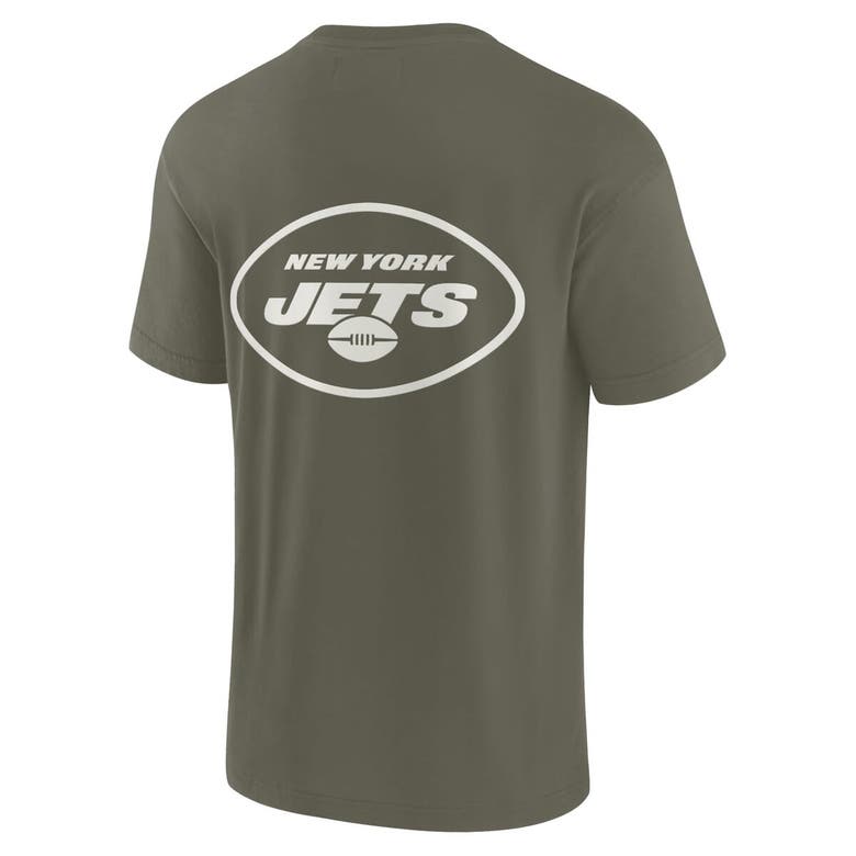 Shop Fanatics Signature Unisex  Olive New York Jets Elements Super Soft Short Sleeve T-shirt