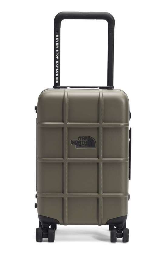 The North Face All Weather 22-inch Spinner Suitcase In New Taupe Green/ Tnf Black
