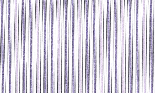 Melange Home Set Of 2 Percale Stripe Cotton Pillowcase In Violet