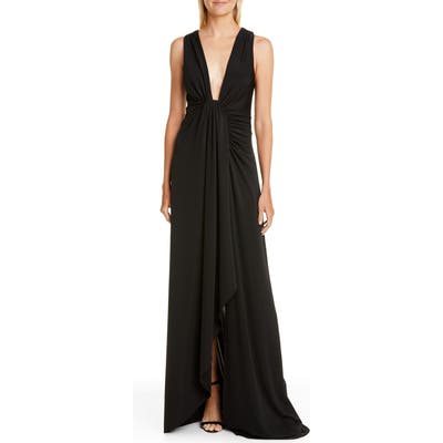 Cinq A Sept Sylvia Black Evening Gown, Black