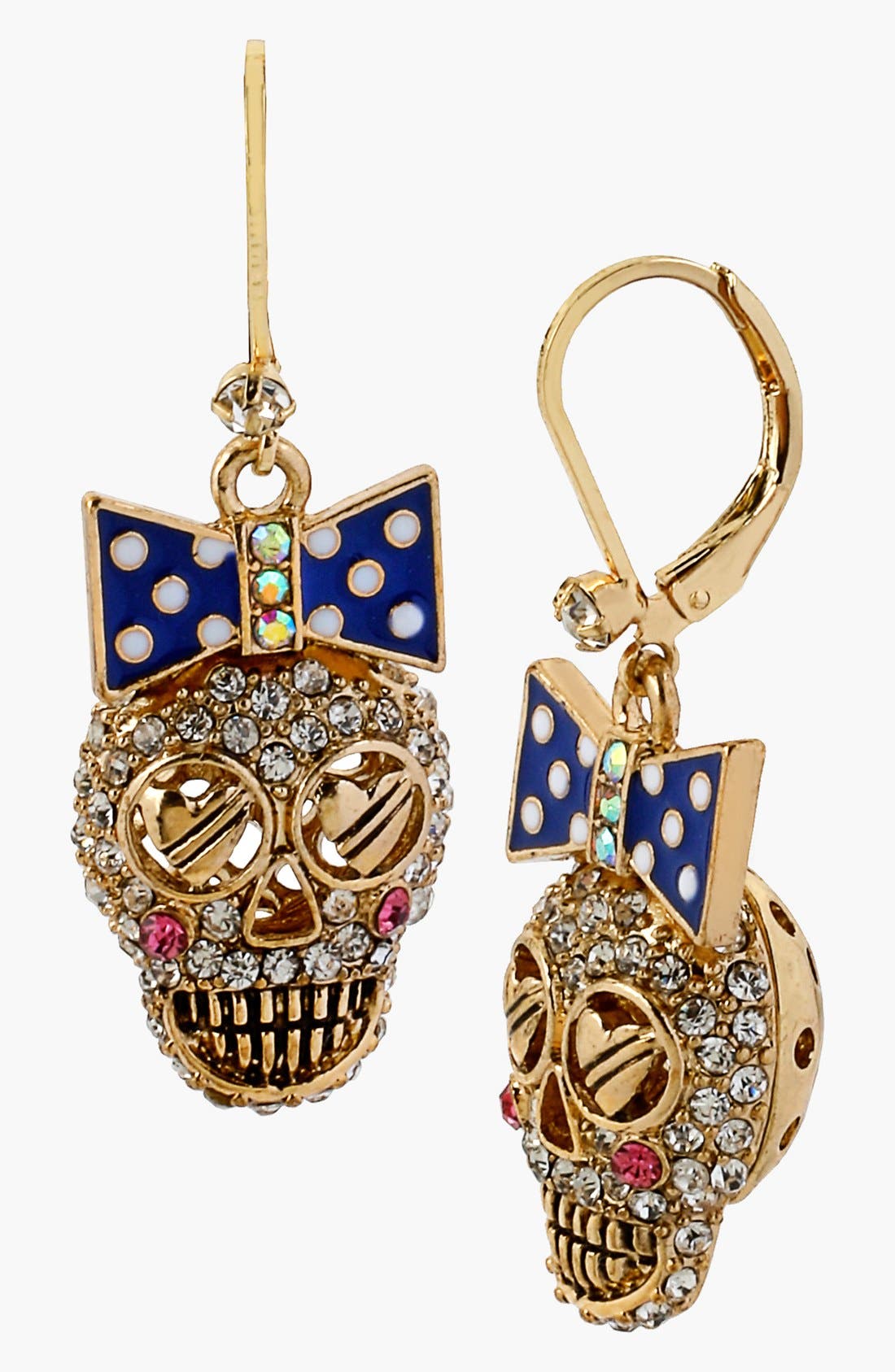 betsey johnson anchor earrings