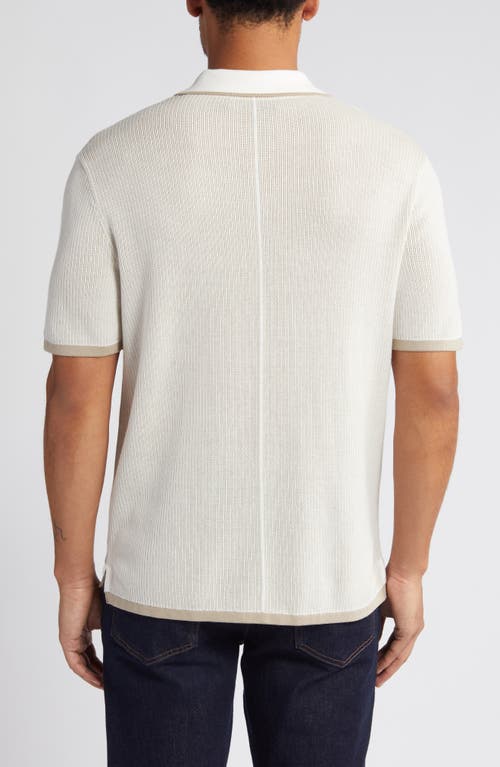 Shop Rag & Bone Harvey Knit Polo In Taupe Multi