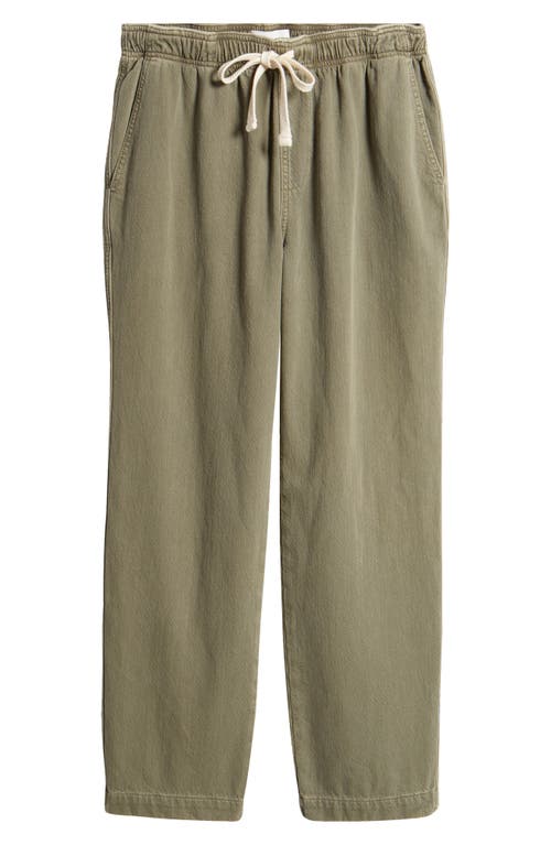 Shop Frame Drawstring Terry Cloth Travel Pants In Smokey Olive