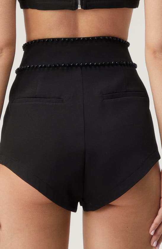 Shop Nasty Gal Beaded Micro Shorts In Black