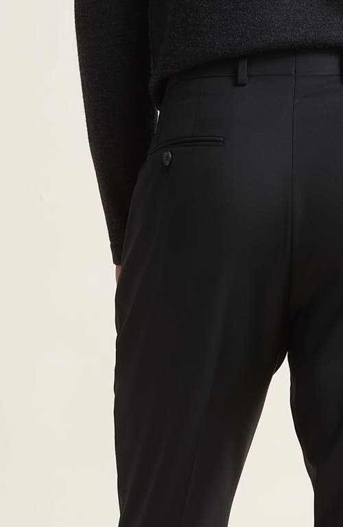 Shop Samuelsohn Black 110s Serge Wool Pants