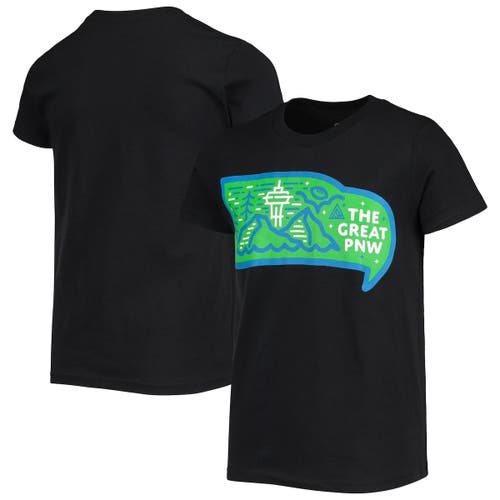 Youth THE GREAT PNW Black Seattle Seahawks United T-Shirt