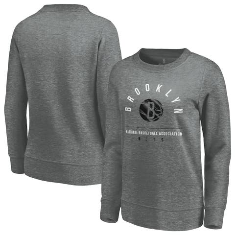 Women's Mitchell & Ness Heathered Gray Houston Astros Cooperstown  Collection Logo Lightweight Pullover Sweatshirt