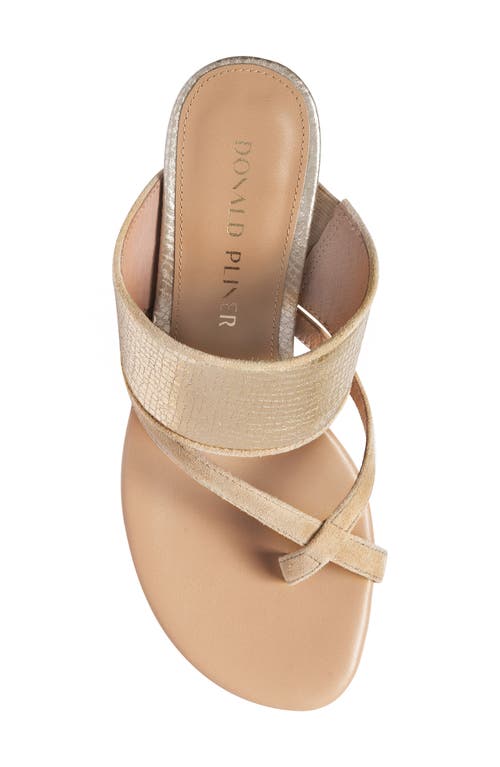 Donald Pliner Louka Sandal In Sand/plati