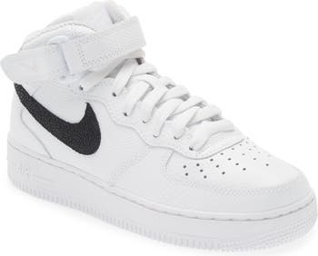 Nike Women's Air Force 1 '07 Next Nature Shoes, White/White/Black, 7.5