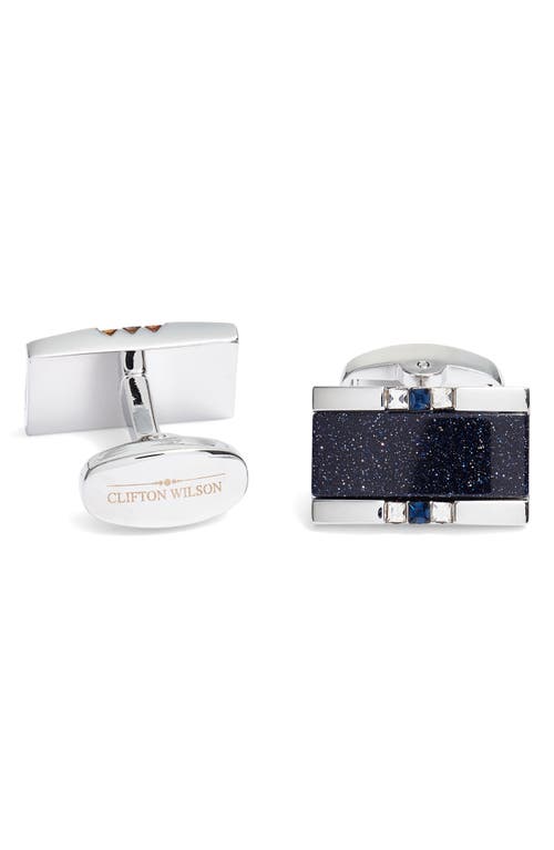 CLIFTON WILSON Rectangle Cuff Links in Blue at Nordstrom