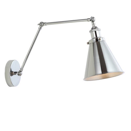 Jonathan Y Rover Adjustable Arm Metal Led Wall Sconce In Chrome