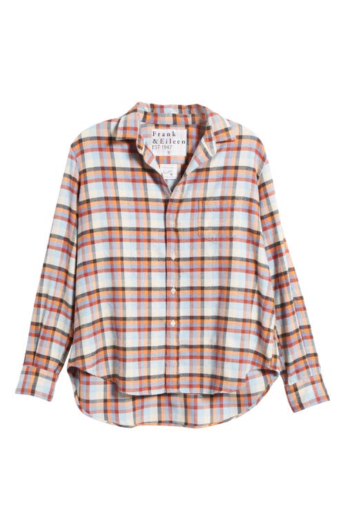 Shop Frank & Eileen Eileen Relaxed Button-up Shirt In Orange/blue/red Multi