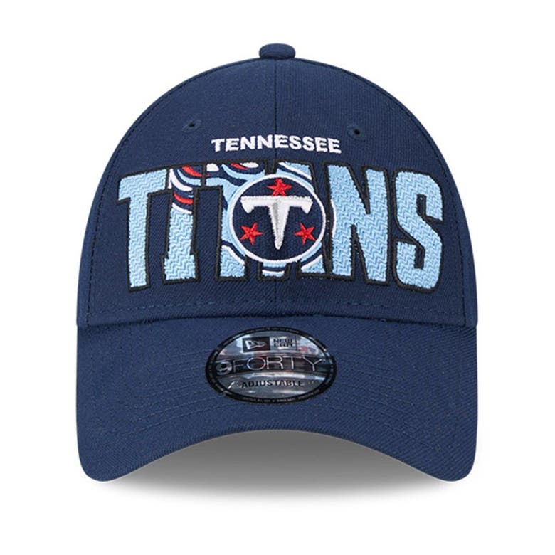 New Era Tennessee Titans 9FORTY 2023 Sideline Adjustable Hat | White/Navy 214353