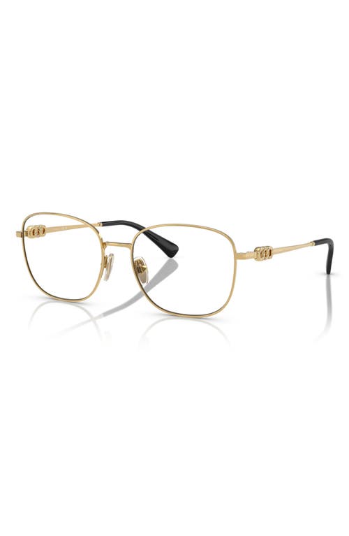 Vogue 52mm Square Optical Glasses In Gold/black
