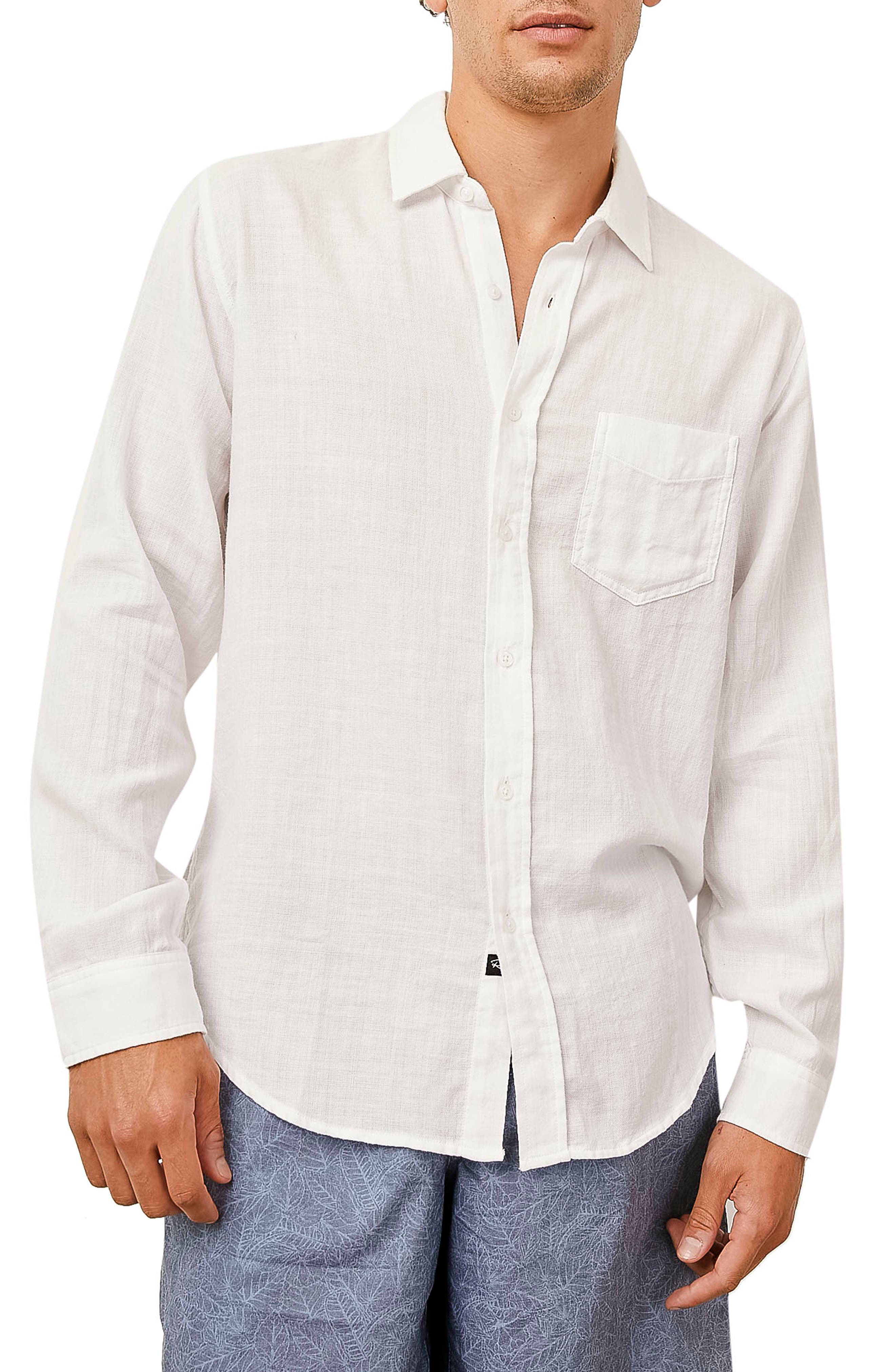 long sleeve button up white