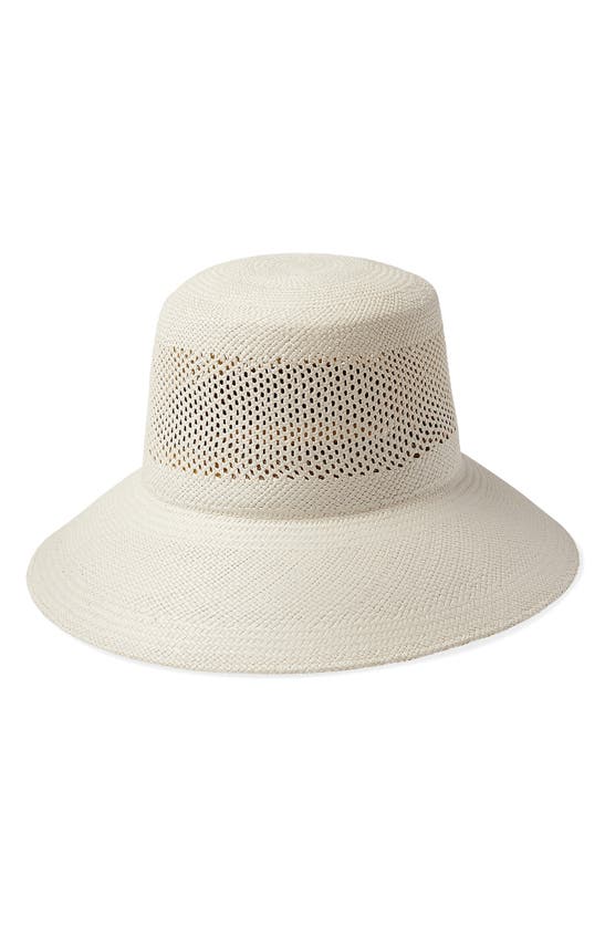 Shop Brixton Lopez Straw Bucket Hat In Panama White