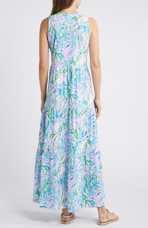 Shop Lilly Pulitzer ® Sydnee Tiered Cotton Maxi Sundress In Multi Seacret Escape